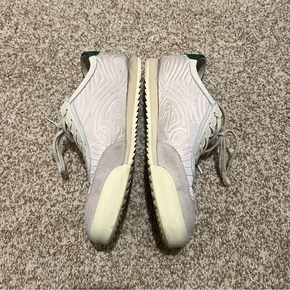 Sam Edelman Isabel Low Top Platform Sneakers Suede Green & Gray/Taupe Size 8.5 - Picture 7 of 14